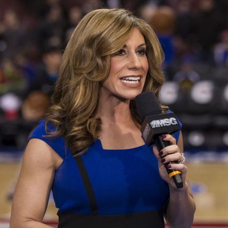 Tina broadcating for the MSG network